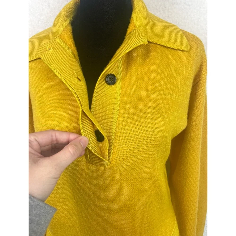 ISABEL MARANT • Yellow Heron Polo Neck Wool-Blend Long Sleeve Sweater, 4 - Picture 12 of 16